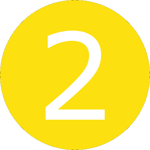 2 in gelbem Kreis
